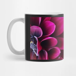 Magenta Dahlia Blossom and Bud Mug